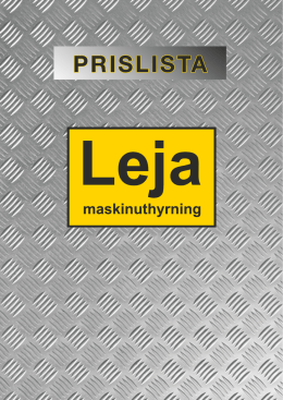 PRISLISTA - Lejamaskin.se