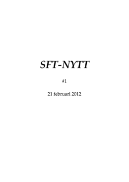 Februari 2012 - SFT Svenska föreningen för textilkonservering