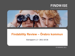 Findability Review - Socialt intranät för Örebro kommun