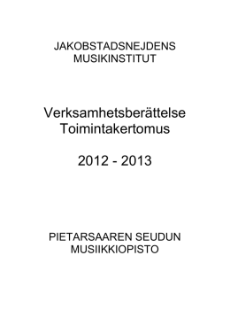 Toimintakertomus 2012-2013