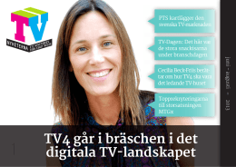 TV4 går i bräschen i det digitala TV-landskapet - TV
