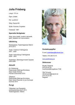 CV Julia Frisberg