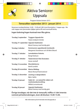 Aktiva Seniorer Uppsala - Föreningen Aktiva Seniorer i Uppsala
