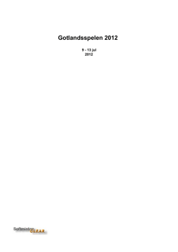 Gotlandsspelen 2012