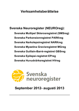 2012-2013 - Svenska neuroregister