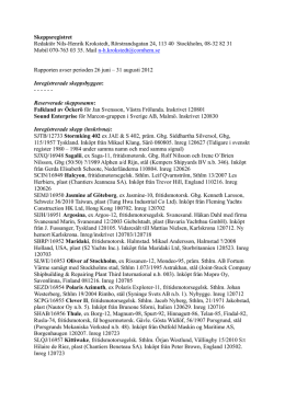 Rapport för 26 juni – 31 augusti 2012 som pdf-fil