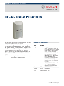 RF940E Trådlös PIR-detektor