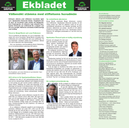 Ekbladet maj 2013 - Sparbanksstiftelsen Gripen