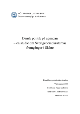 Dansk politik på agendan – en studie om