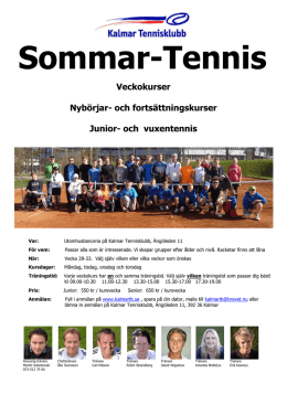 Sommar-Tennis - Kalmar Tennisklubb