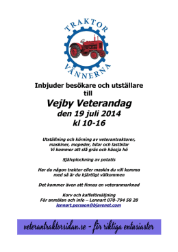 Vejby Veterandag - Veterantraktorsidan