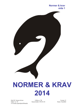 Normer och krav - Chalmers Dykarklubb