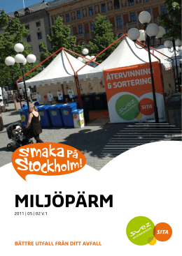 SITA´s miljöpärm - Smaka på Stockholm