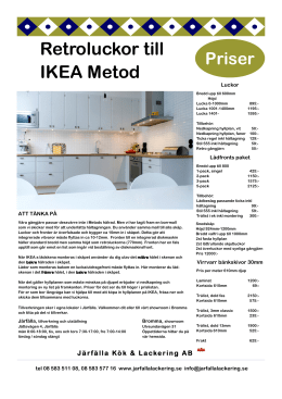 Retroluckor till IKEA Metod