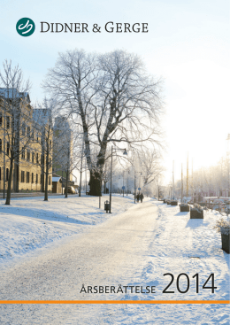 Årsrapport 2014 - Didner & Gerge