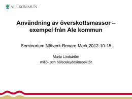 Marie Lindström - Nätverket Renare Mark