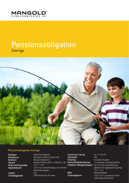 Pensionsobligation Sverige