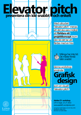 Elevator pitch define your design quickly and simply