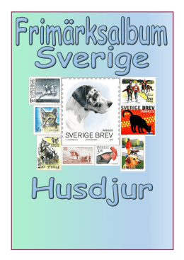 Husdjur på Svenska frimärken