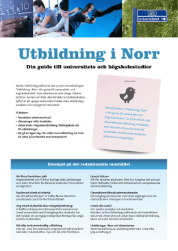 Utbildning i Norr - Nordic Publishing