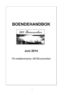 Boendehandbok 2014.pdf - Brf Brunnsviken