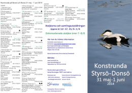 Konstrunda på Styrsö och Donsö 31 maj – 1 juni 2014