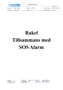 Rakel tillsammans med SOS Alarm