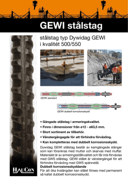 GEWI stålstag - HauCon Sverige AB