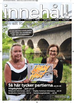 Tidningen Innehåll nr 7 juli 2014
