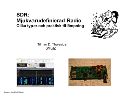SDR: Mjukvarudefinierad Radio