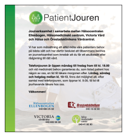 PatientJouren - Örestadskliniken