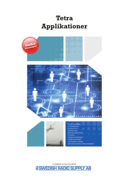 Tetra Applikationer 2013 (Brochure)