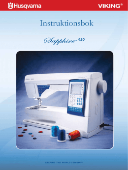 Manual Sapphire 930 - Symaskinskungen.se