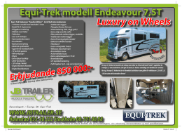 Equi-Trek modell Endeavour 7,5T Luxury on Wheels