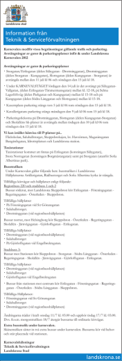 Information från Teknik & Serviceförvaltningen landskrona.se