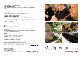 Musikprogram Våren 2013