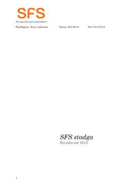 SFS stadga - Sveriges förenade studentkårer