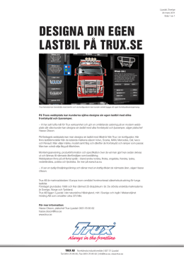 Designa din egen lastbil på Trux.se (PDF)