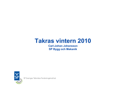 Takras vintern 2010 - Svenska gruppen inom CIB/IABSE/RILEM