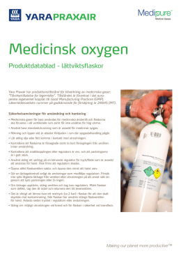 Medicinsk oxygen lättviktsflaskor