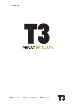 T3 – Prislista Privat
