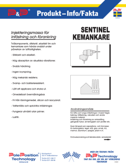 Sentinel Kemankare Injekteringsmassa för infästning och förankring