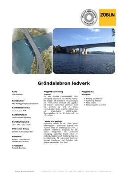 Gröndalsbron ledverk - Züblin Scandinavia AB