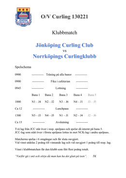 Klubbmatch JCC vs NCK - Jönköping Curling Club