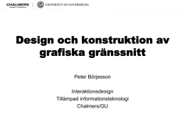Design och konstruktion av grafiska gränssnitt
