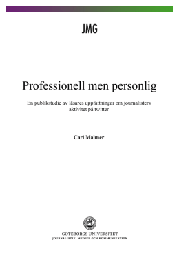 Professionell men personlig - JMG