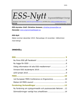 ESS-Nytt 2010:3