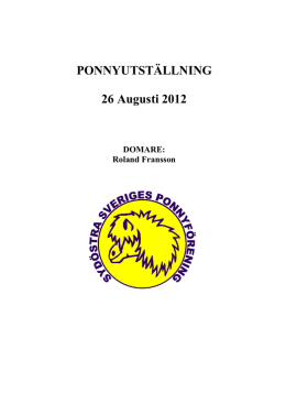 Resultat - Sydöstra Sveriges Ponnyförening