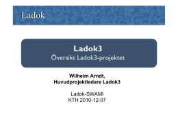 Översikt Ladok3-projektet