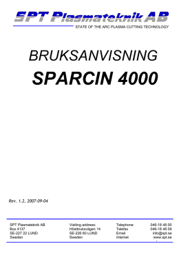 manual sparcin 4000 - svenska